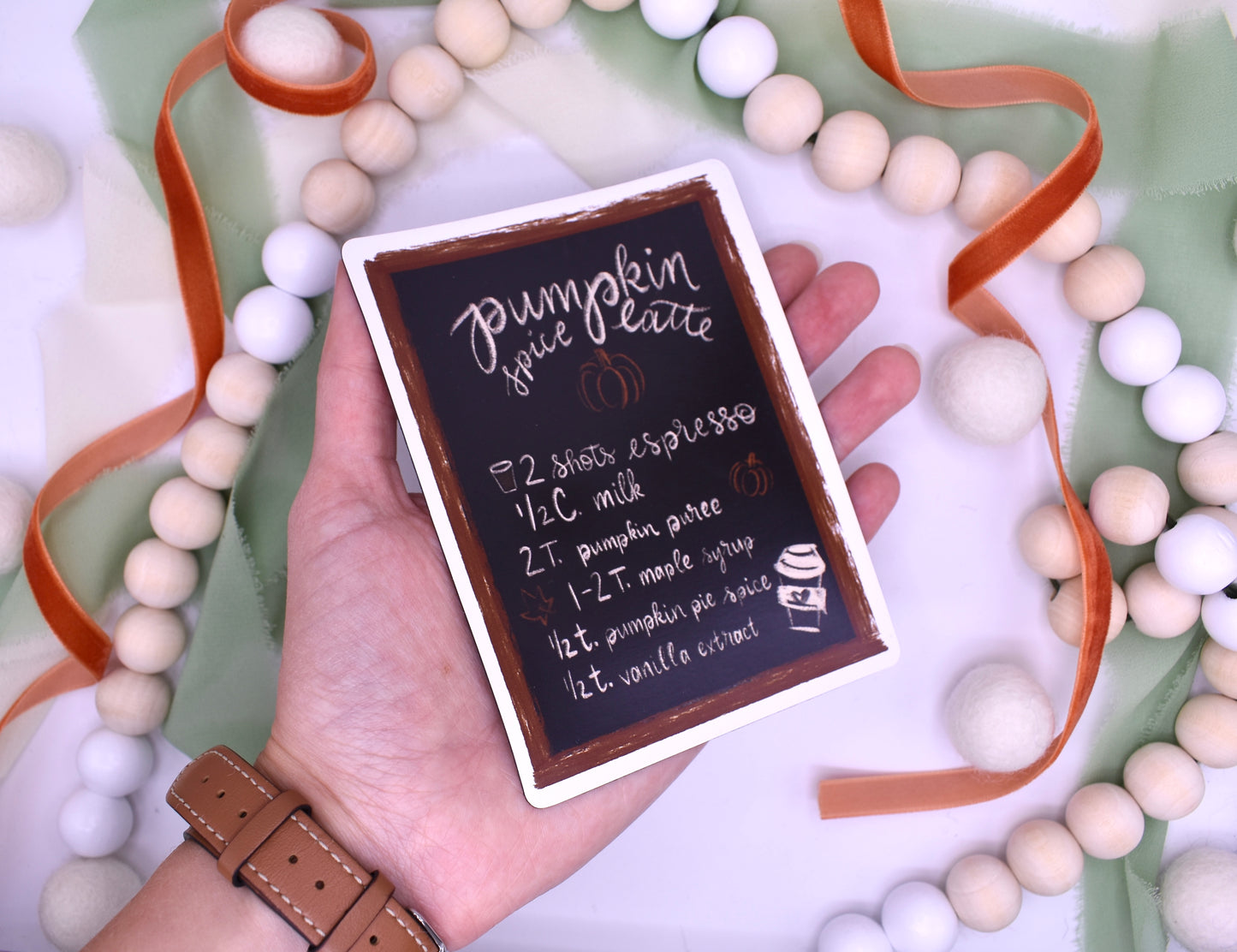 Pumpkin Spice Latte Magnet, 3.78x5in