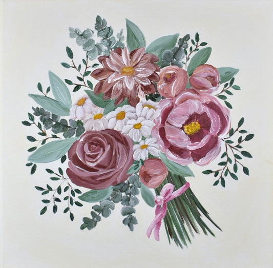 "Deep Oaths of Kindness" - 12x12in Original Floral Painting