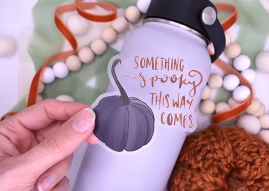 Spooky Pumpkin Sticker, 3x2.81in