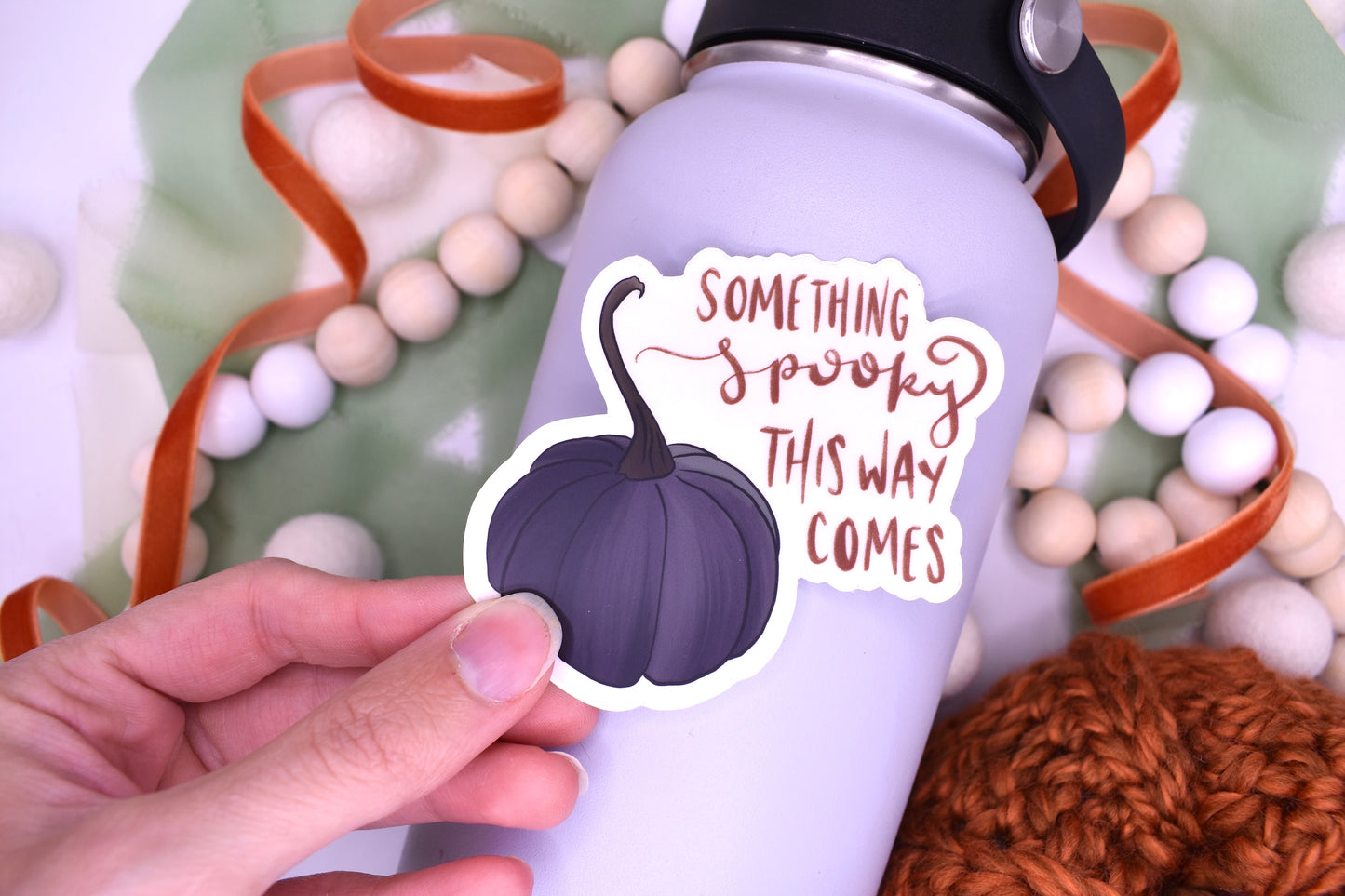 Spooky Pumpkin Sticker, 3x2.81in