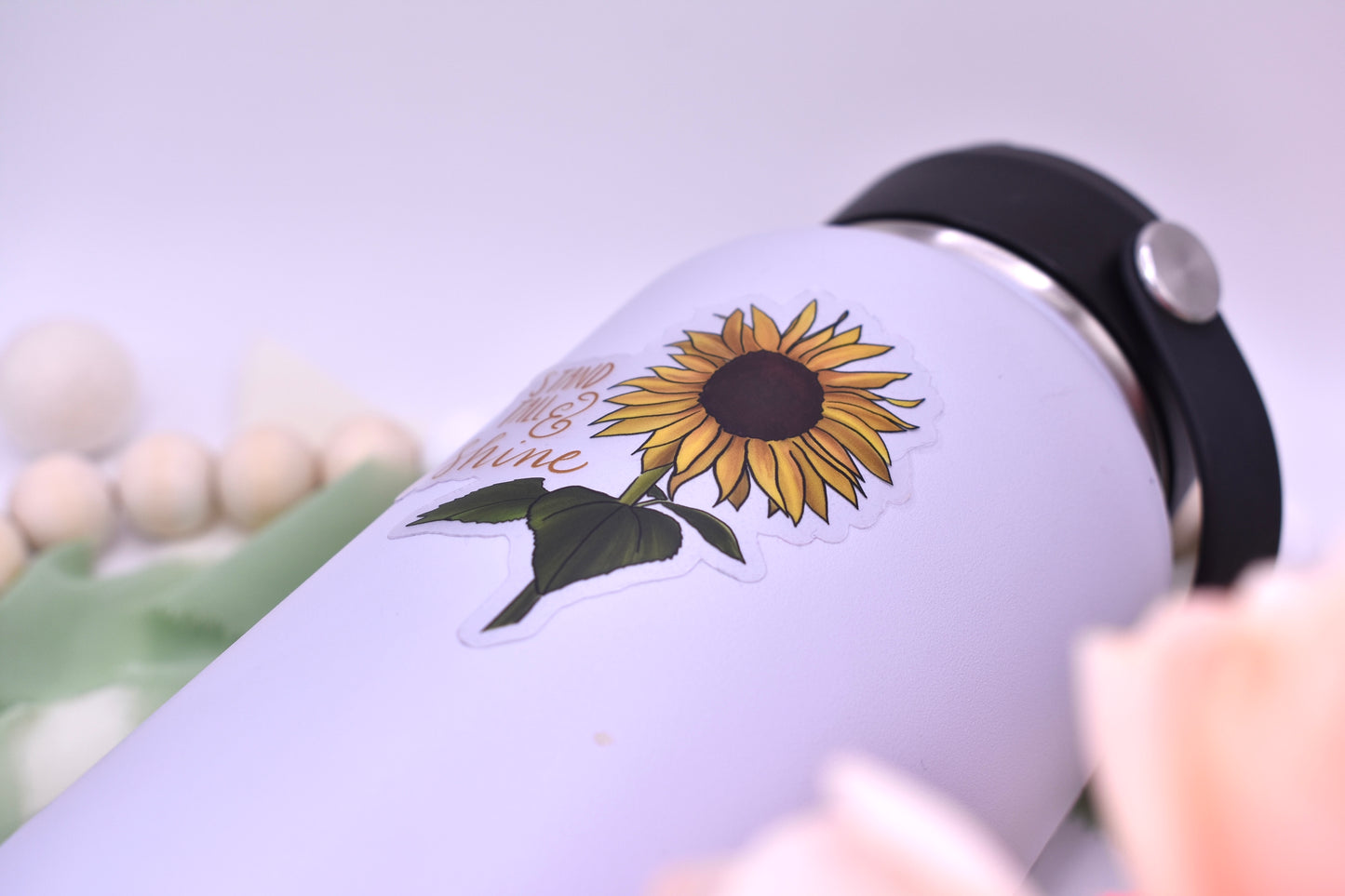 Stand Tall and Shine Sunflower Sticker, 2.49x3in