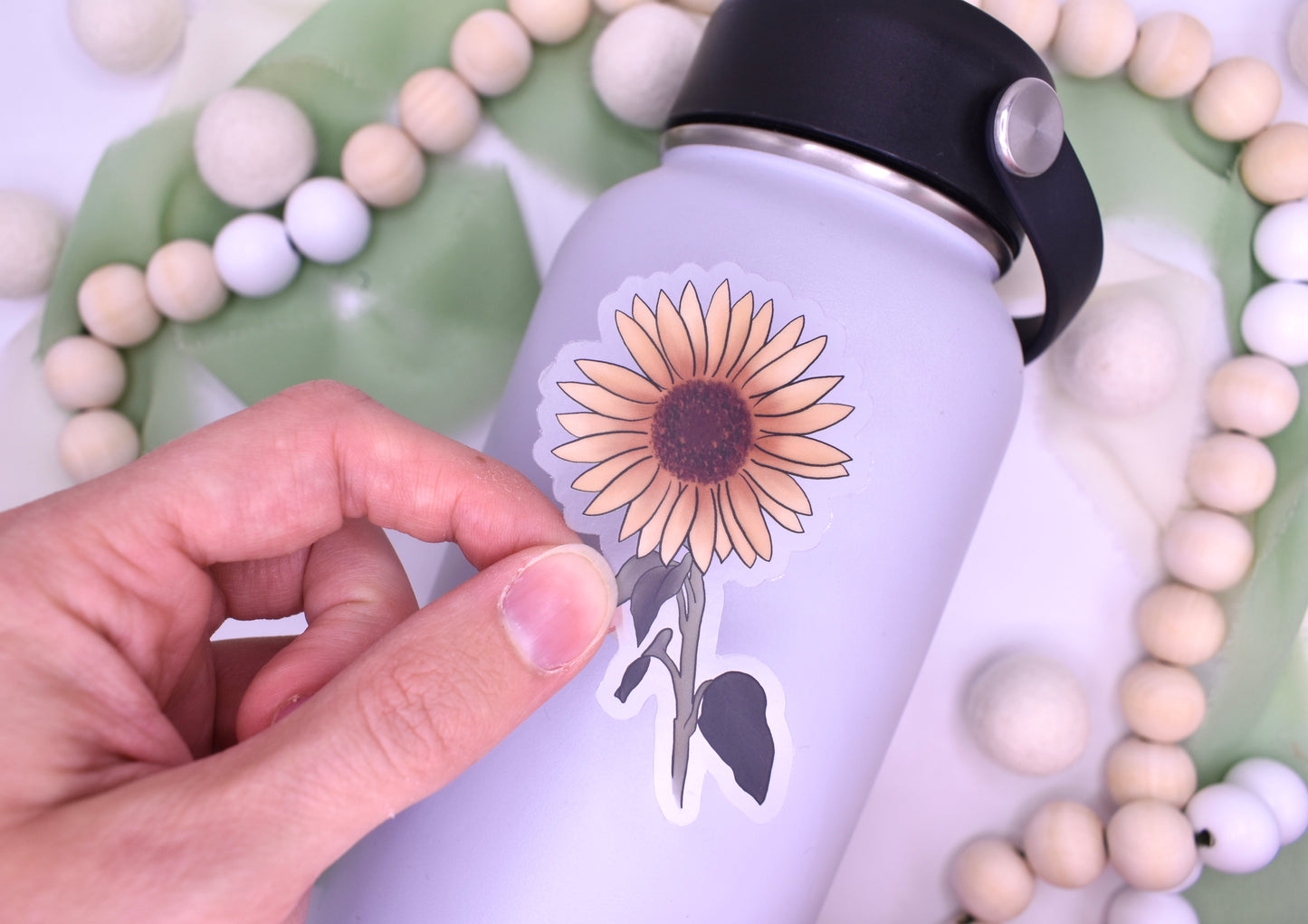 Sunny Sunflower Sticker, 1.77x3in