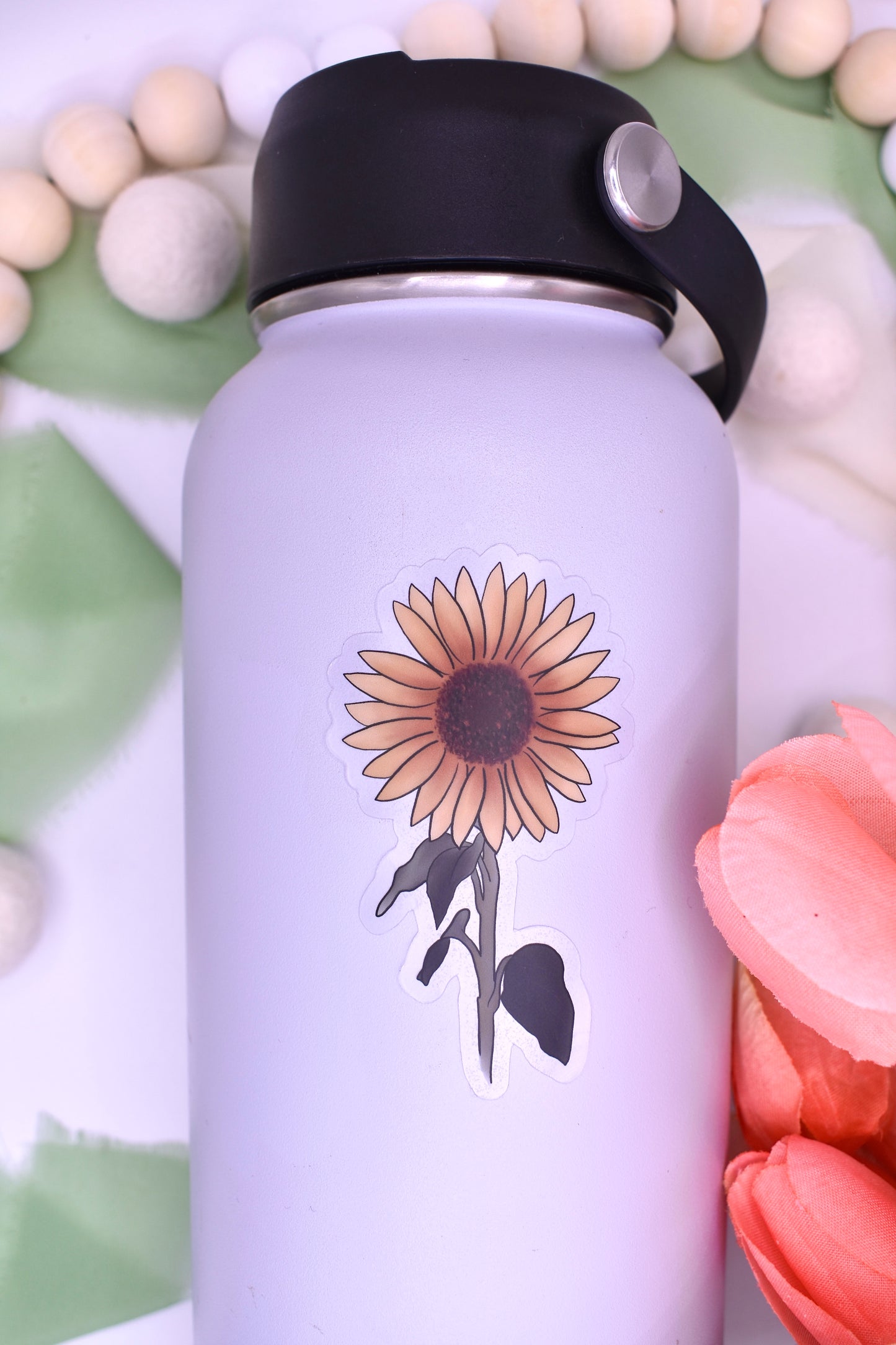 Sunny Sunflower Sticker, 1.77x3in