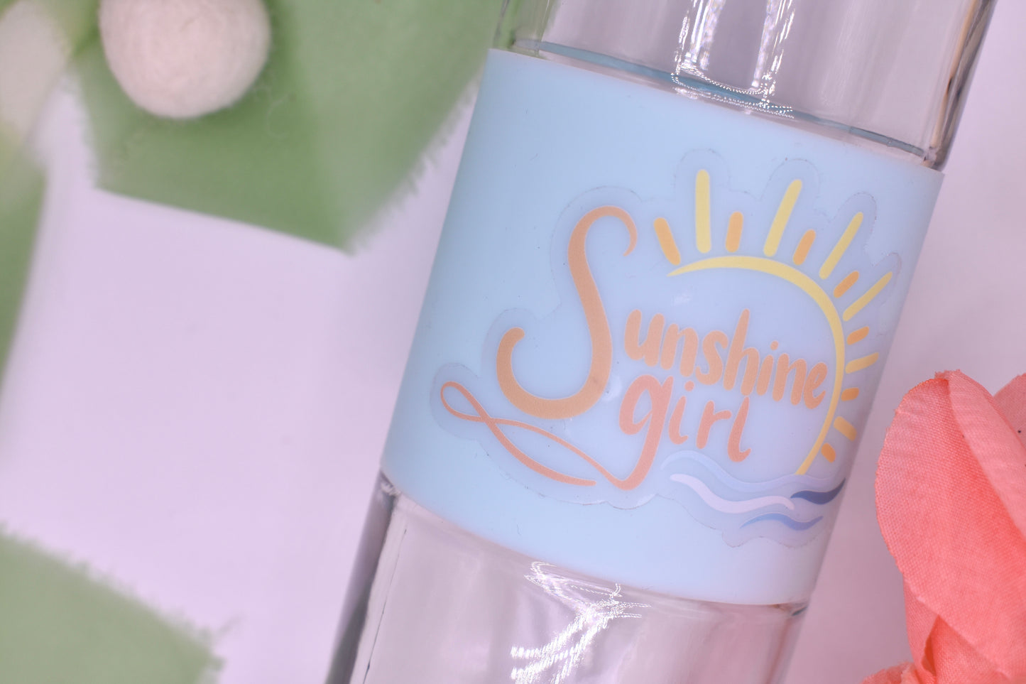 Sunshine Girl Sticker, 3x2.06in