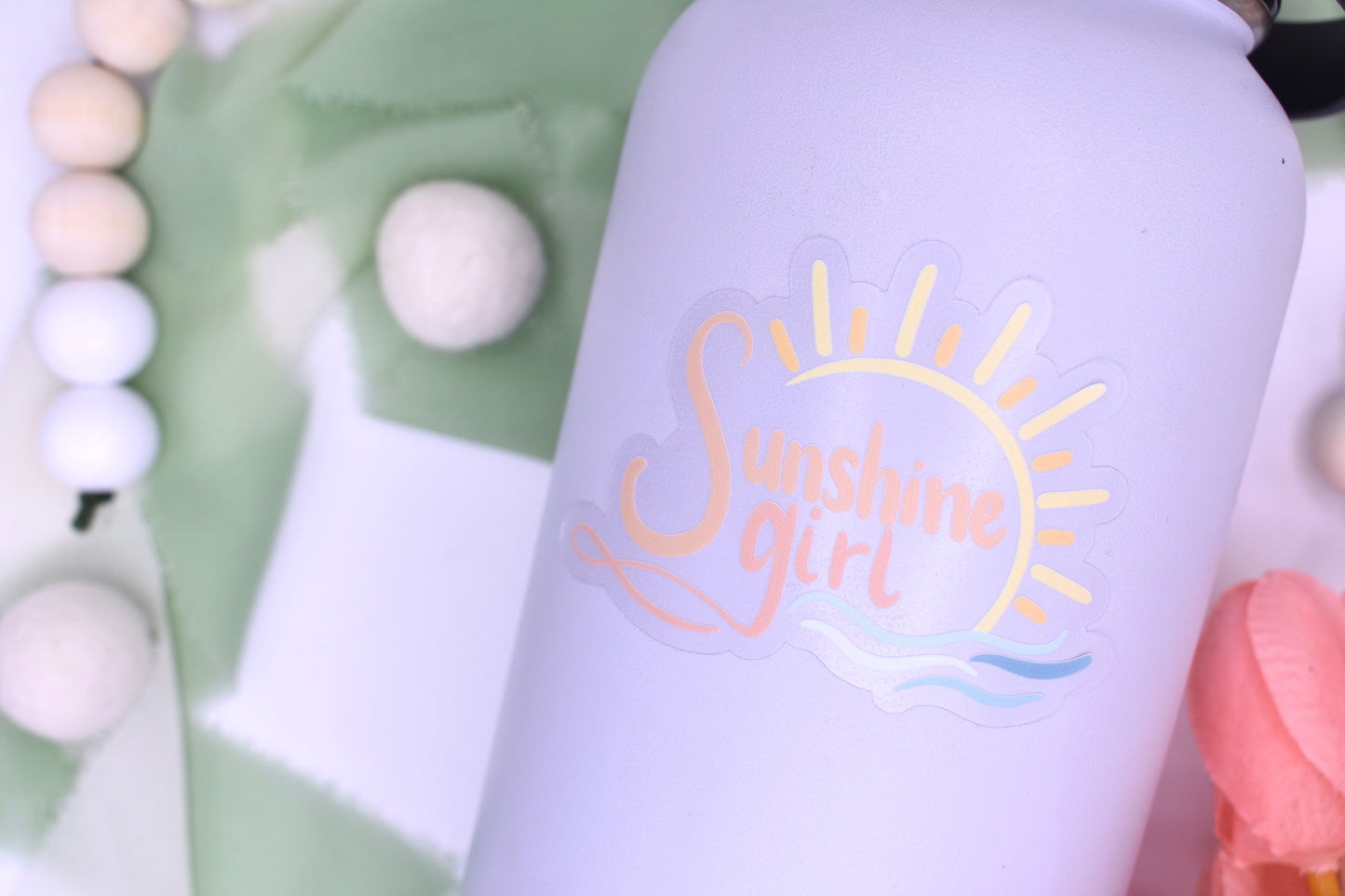 Sunshine Girl Sticker, 3x2.06in