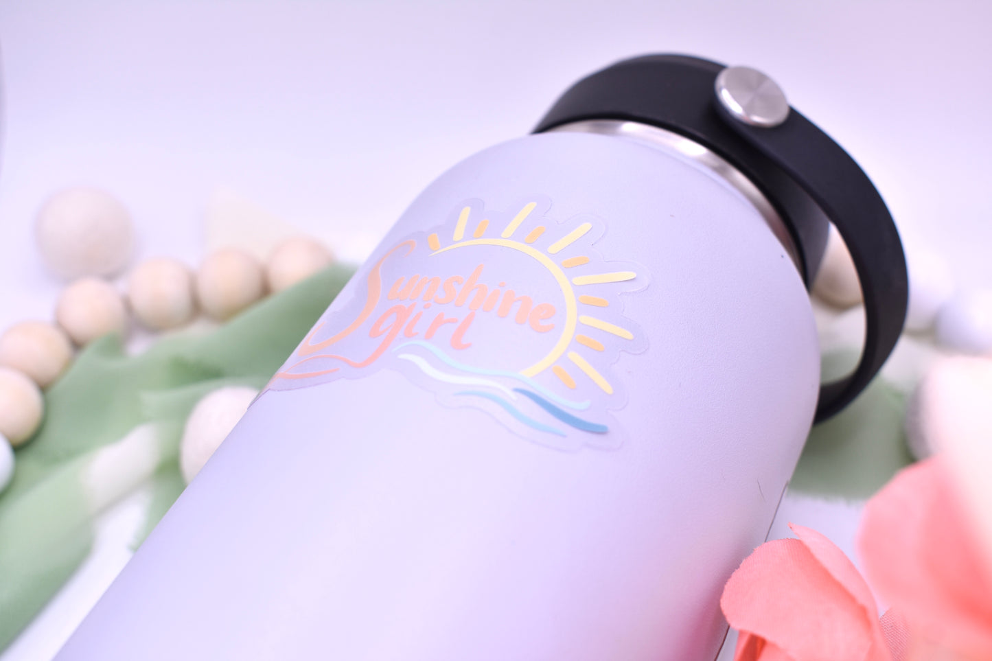 Sunshine Girl Sticker, 3x2.06in