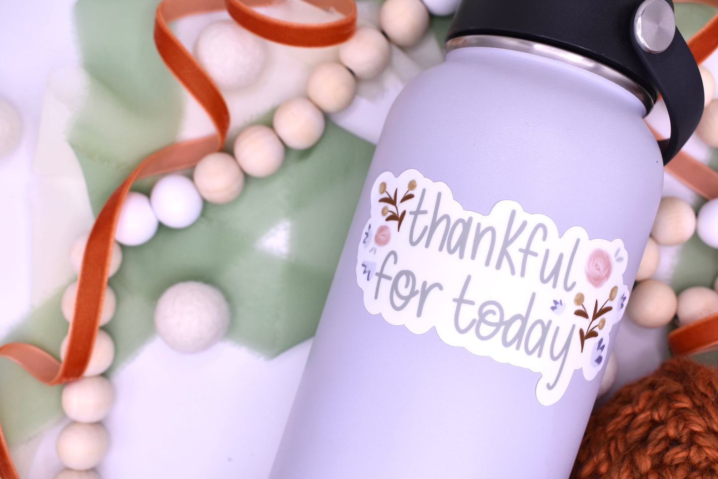 Thankful for Today Sticker, 4x2.06in