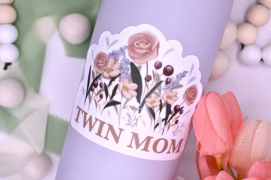 Twin Mom Sticker, 4x3.18in
