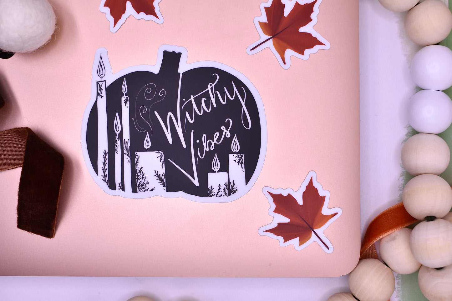 Witchy Vibes Sticker, 3x2.57in
