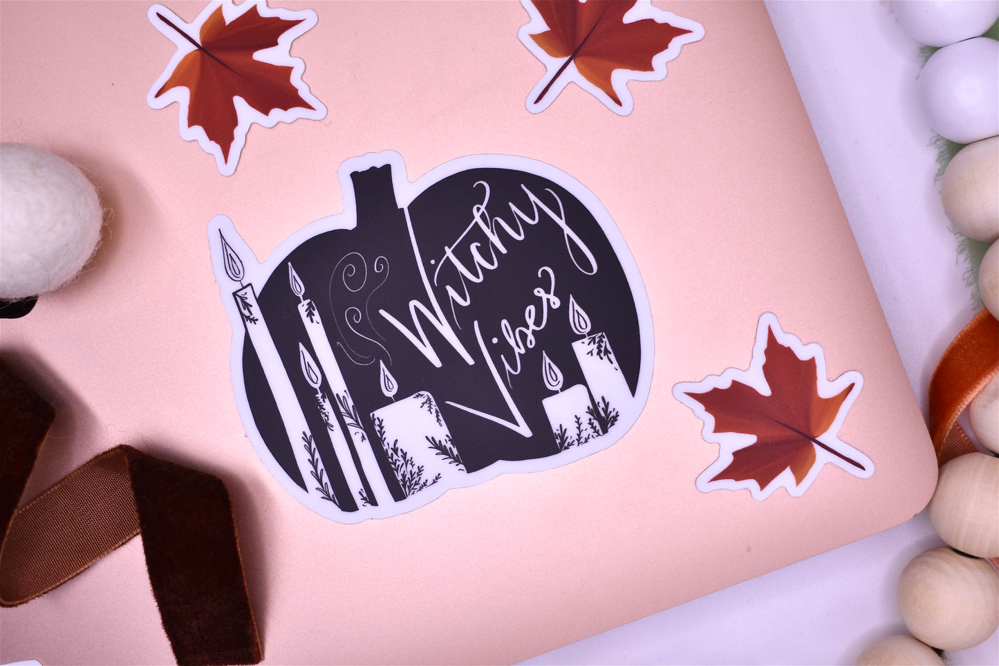Witchy Vibes Sticker, 3x2.57in