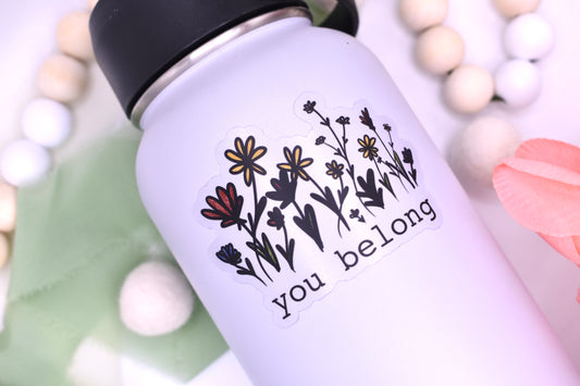 You Belong Sticker, 3x2.16in