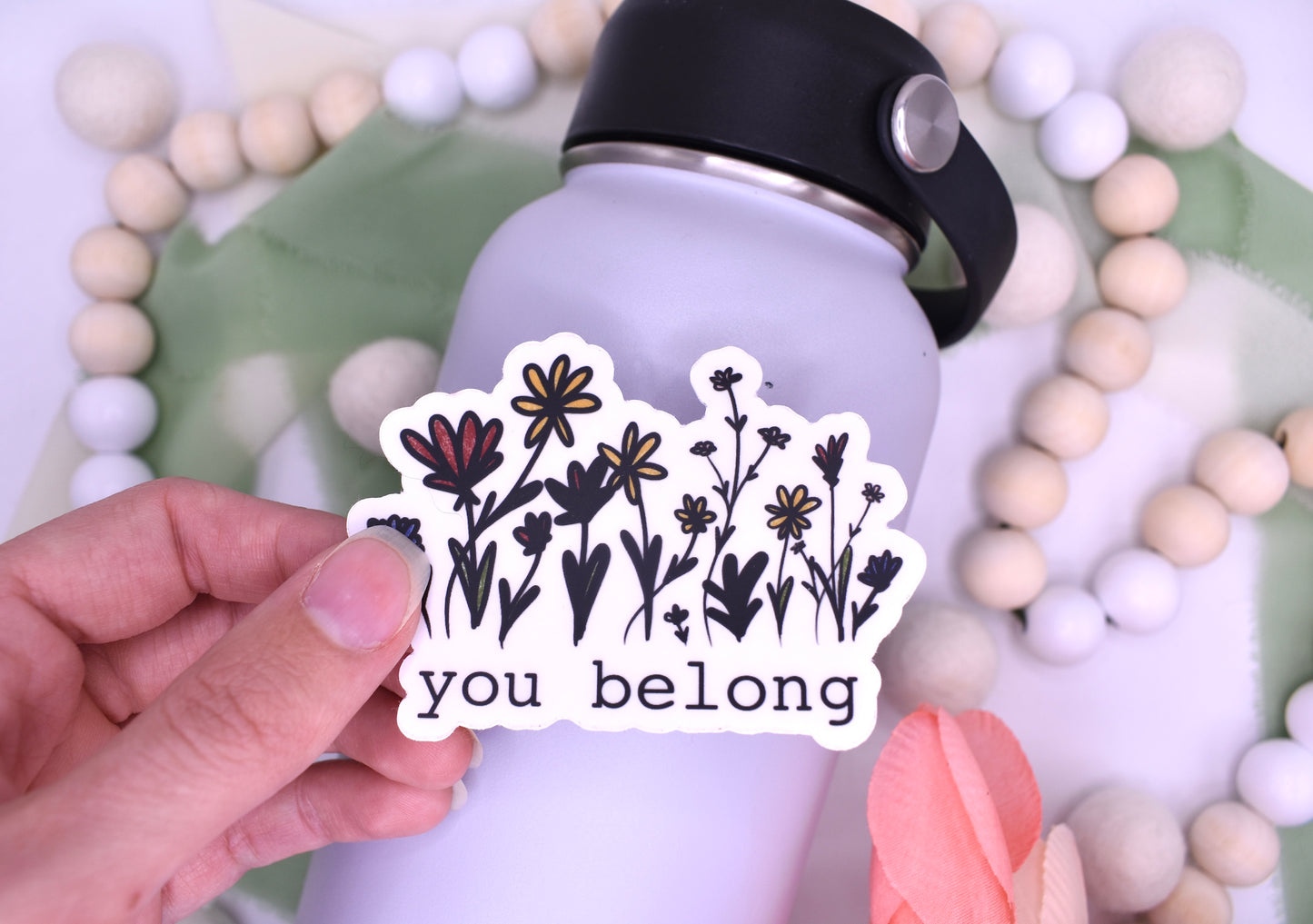 You Belong Sticker, 3x2.16in